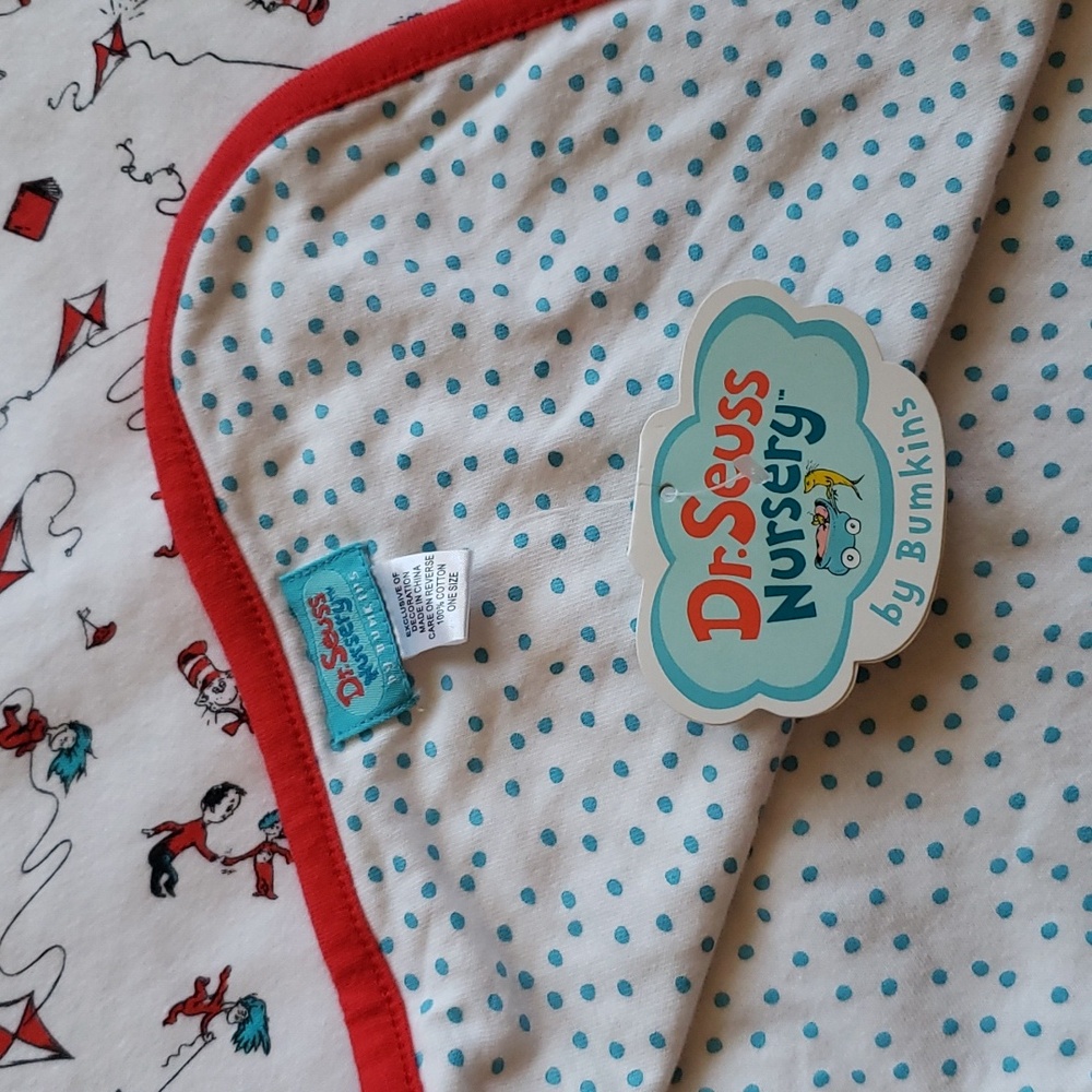Vtg New Dr. Seuss Nursery Bumkins Baby Blanket 100% Cotton 26” x 26” - Picture 3 of 5